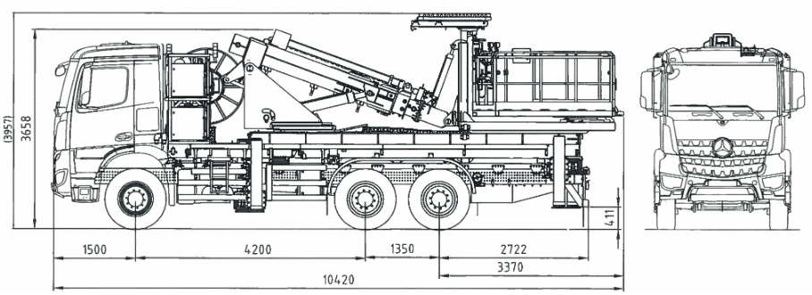 Skisse over Terox x-lift 1000